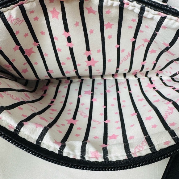 Betsey Johnson Panda Face Crossbody Wristlet Black White Gold - Picture 13 of 16